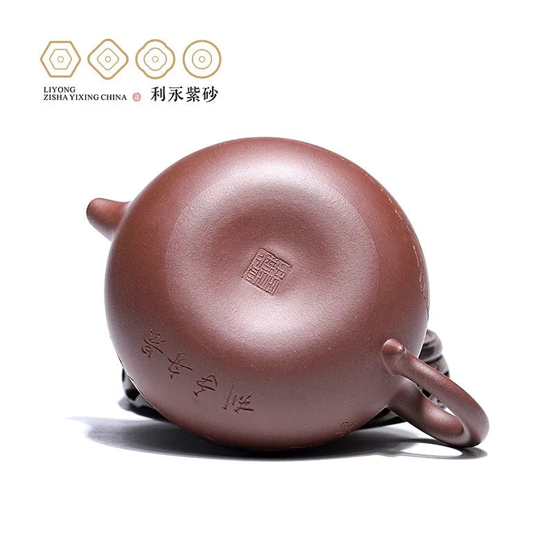 Centennial Liyong Replica Purple Clay Teapot Yixing Famous Pure Handmade Raw Ore Purple Clay Jingzhou Fan Zeng Archaized Pot Kun