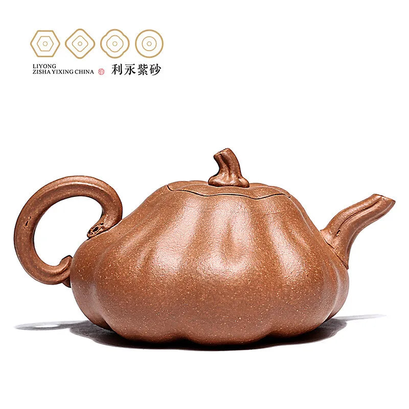 Centennial Liyong Teapot Purple Clay Pot Yixing Pure Handmade Famous Teapot Household Kung Fu Tea Set Raw Ore Beige Clay Melon M