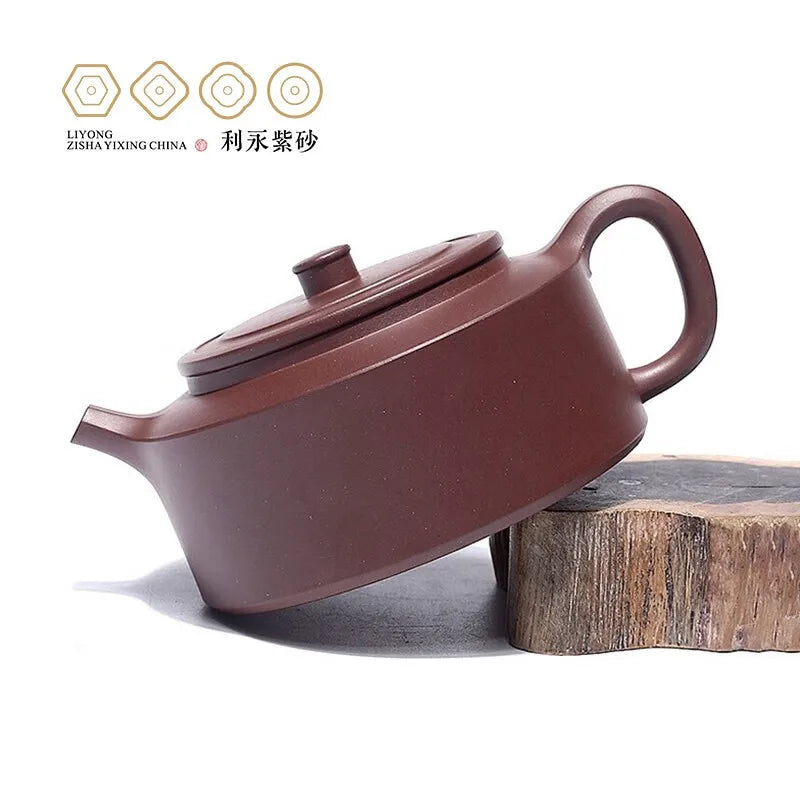 Centennial Liyong Yixing Famous Feng Juan Pure Handmade Teapot Raw Ore Purple Clay Zhou Pan Tea Pot Kung Fu Tea Set Teapot 350cc