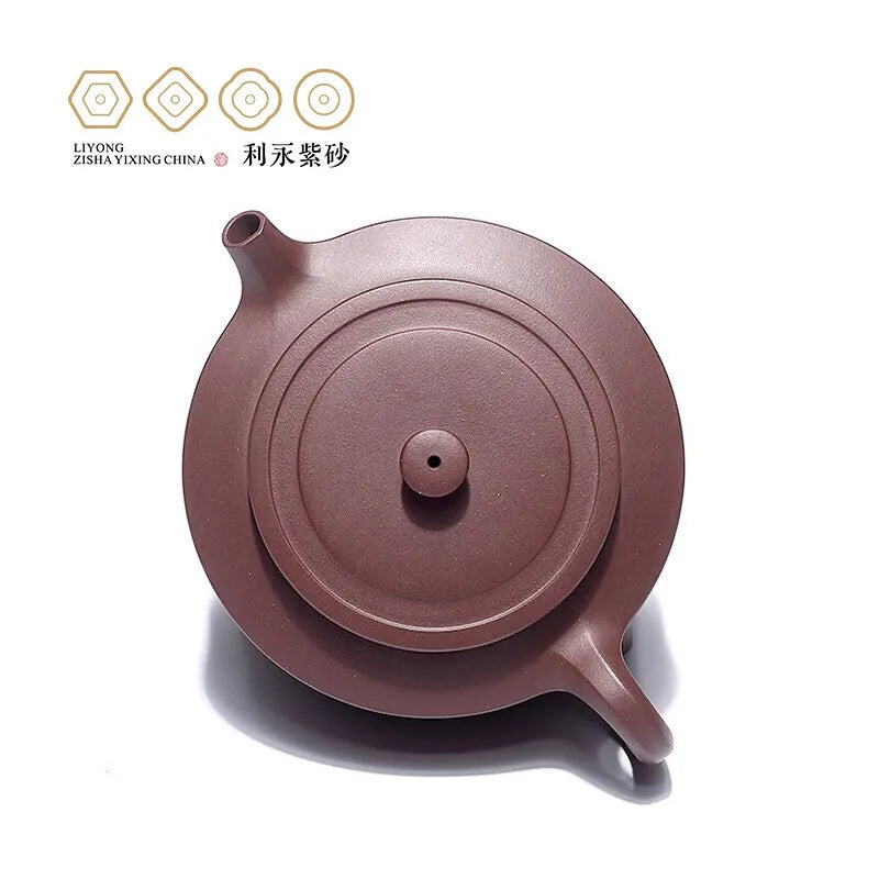 Centennial Liyong Yixing Famous Feng Juan Pure Handmade Teapot Raw Ore Purple Clay Zhou Pan Tea Pot Kung Fu Tea Set Teapot 350cc