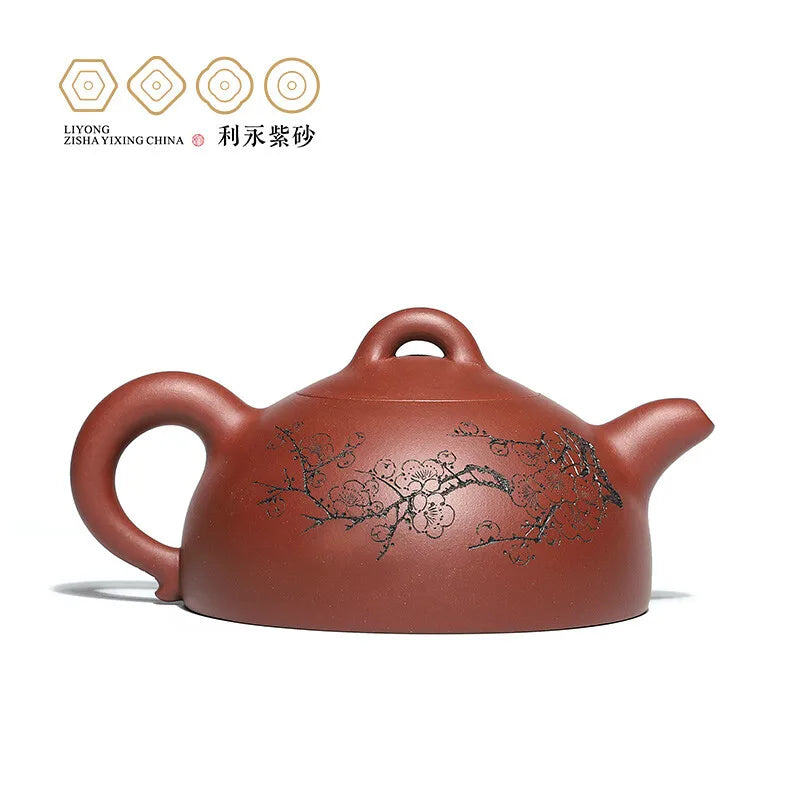 Centennial Liyong Yixing Famous Master Tan Hai Quan Carved Tan Xiaoyan Pure Handmade Purple Clay Pot Raw Ore Kung Fu Tea Set Tea