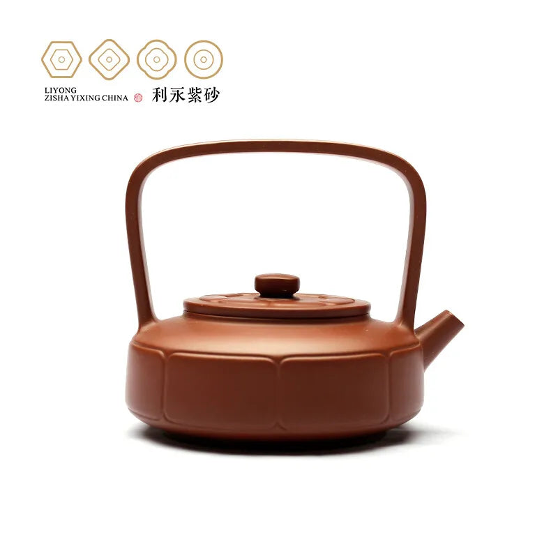 Centennial Liyong Yixing Famous Master Zhou Yuanchun Handmade Purple Clay Pot Raw Ore Kung Fu Tea Set Teapot Jade Belt Lifting H