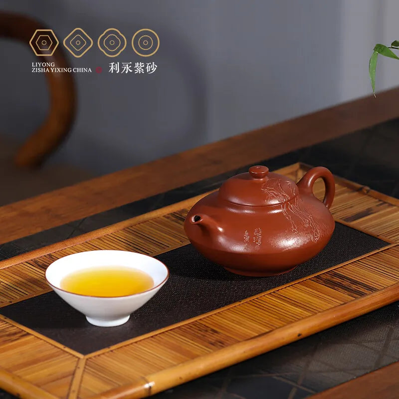 Centennial Liyong Yixing Famous Pure Handmade Purple Clay Pot Original Yixing Clay Hehuan · Looking Back Kung Fu Tea Set Teapot