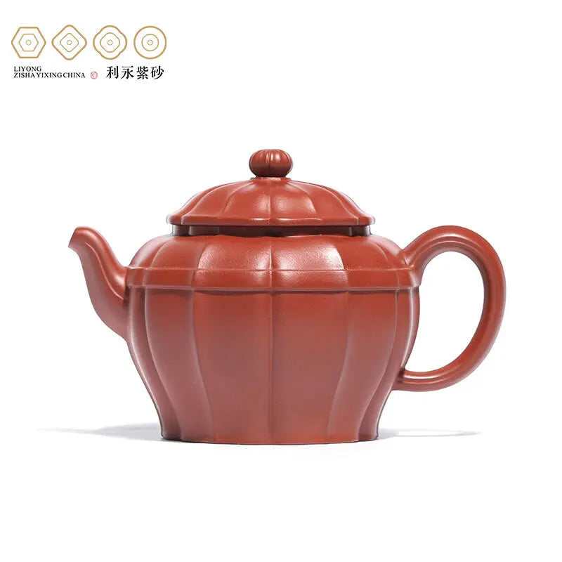 Centennial Liyong Yixing Famous Pure Handmade Purple Clay Pot Original Yixing Clay Jade Belt Diamond Flower Pot Kung Fu Tea Set
