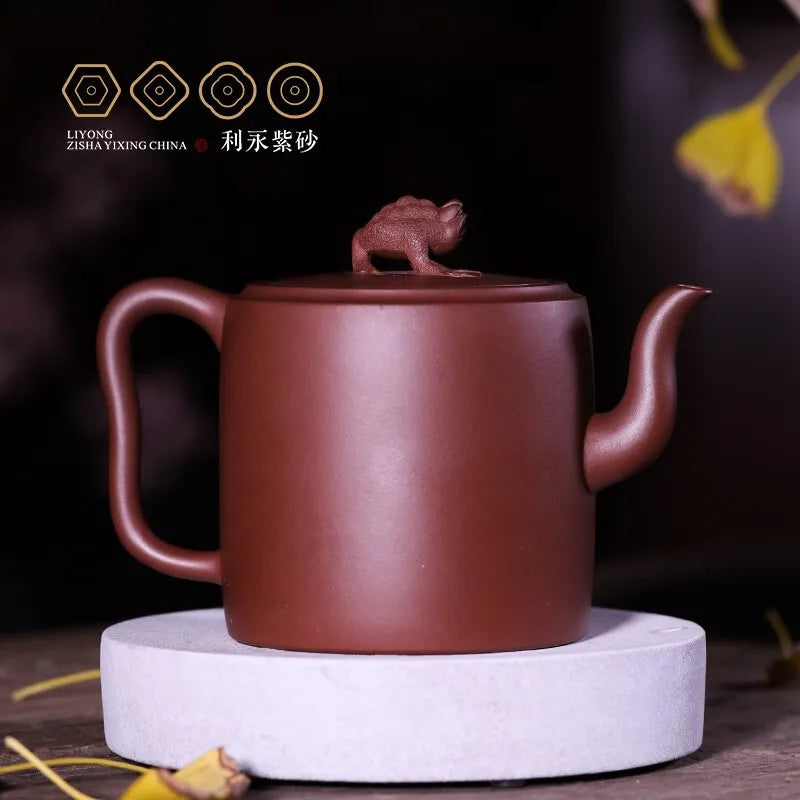 Centennial Liyong Yixing Famous Pure Handmade Purple Clay Pot Raw Ore Bottom Trough Cleaning Golden Toad Pot Kung Fu Tea Set Tea