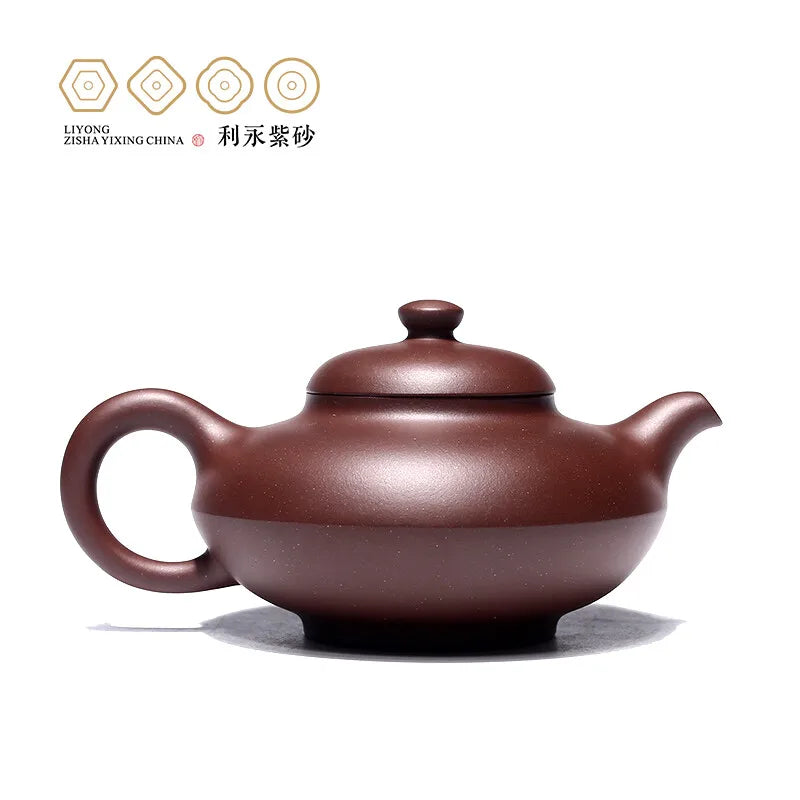 Centennial Liyong Yixing Famous Pure Handmade Purple Clay Pot Raw Ore Matching Purple Clay Hehuanhu Kung Fu Tea Set Teapot 400cc