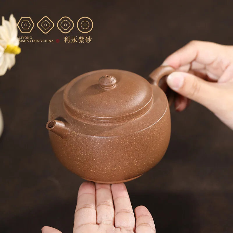 Centennial Liyong Yixing Famous Pure Handmade Purple Clay Pot Raw Ore Old Segment Mud Mantang Business Pot Kung Fu Tea Set Teapo