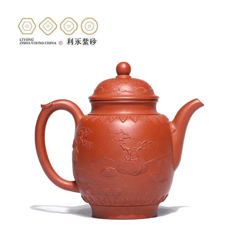 Centennial Liyong Yixing Famous Pure Handmade Purple Clay Pot Raw Ore Plain Cement Clay Painting GD Pot Kung Fu Tea Set Teapot 2