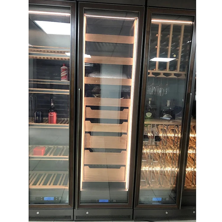 Champagne Refrigerator Gold Stainless Steel Wine Cabinet can Custom Wine Cellar