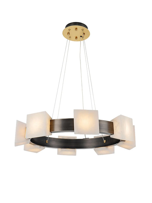 Chandelier, living room, study, villa, headlight, imported marble from Spain, modern and minimalist lighting decoration
