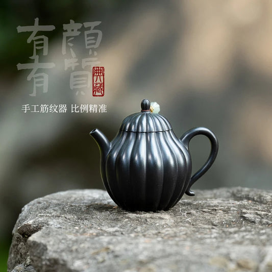 【 Changtao 】 Yixing Purple Sand Pot Tea Fully Handmade Wang Tao Restores Braised Tendon Bag Chrysanthemum Bud 160cc
