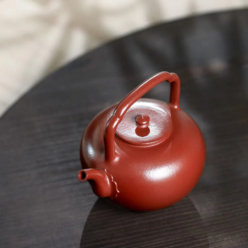【 Changtao 】 Yixing Purple Sand Tea Pot Xu Jiaojiao Handmade Raw Mineral Dahongpao Zhu Ni Wu Jing Lifting Beam 260cc