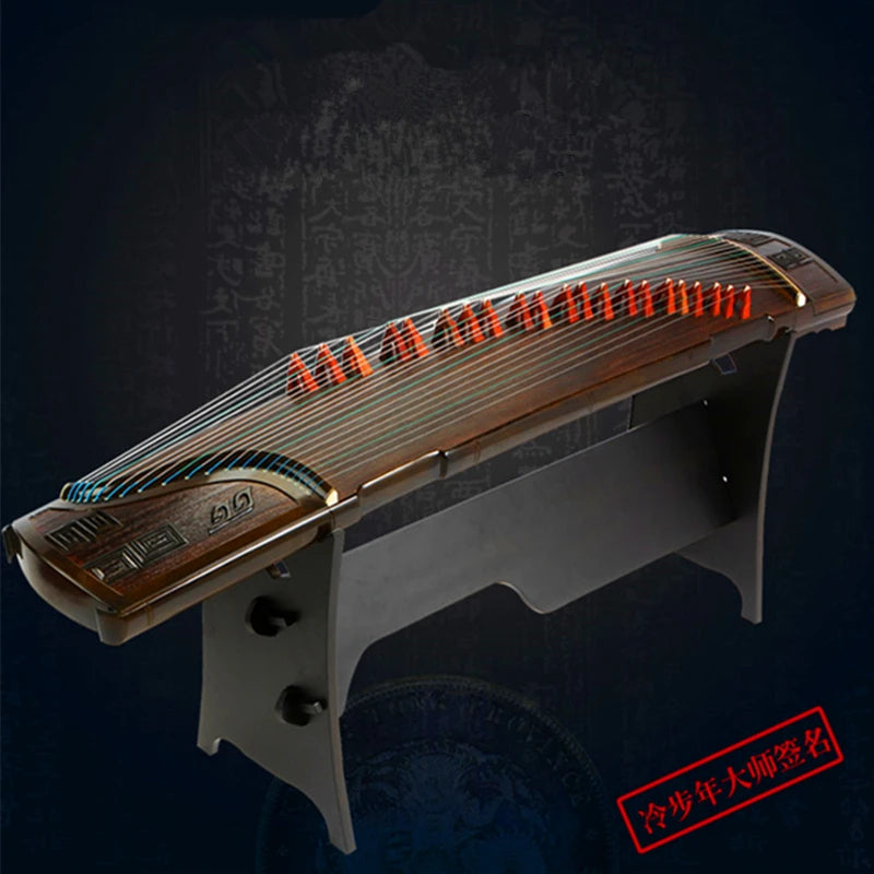 China Guzheng Professional Embossed Solid Wood Zither The Master Signature Guzheng First Grade Platane Wood String Instruments