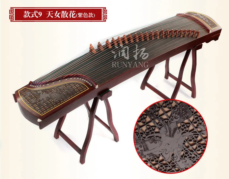 China Guzheng Professional Musical Instruments Zither Digging Inlay String Instruments Guzheng Accessories with Vinger Tape
