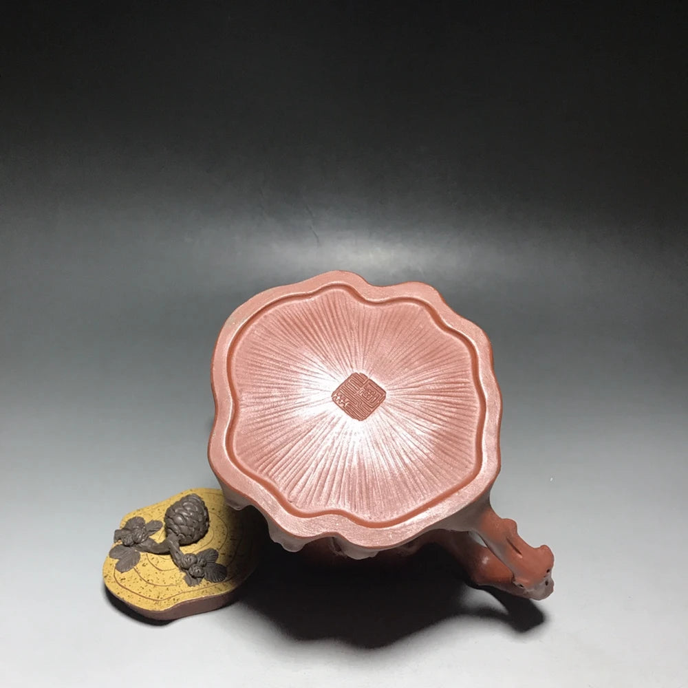 Chinese Yixing Zisha Clay Teapot Pine crane tree stumps Pot Wang Yinxian 550ml