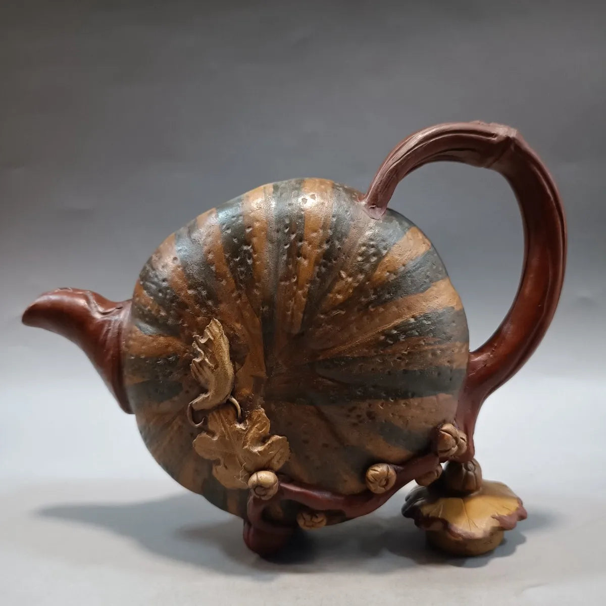 Chinese Yixing Zisha Clay Teapot pumpkin Pot Wang Yinxian 520ml