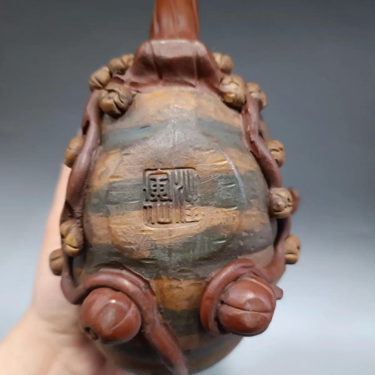 Chinese Yixing Zisha Clay Teapot pumpkin Pot Wang Yinxian 520ml