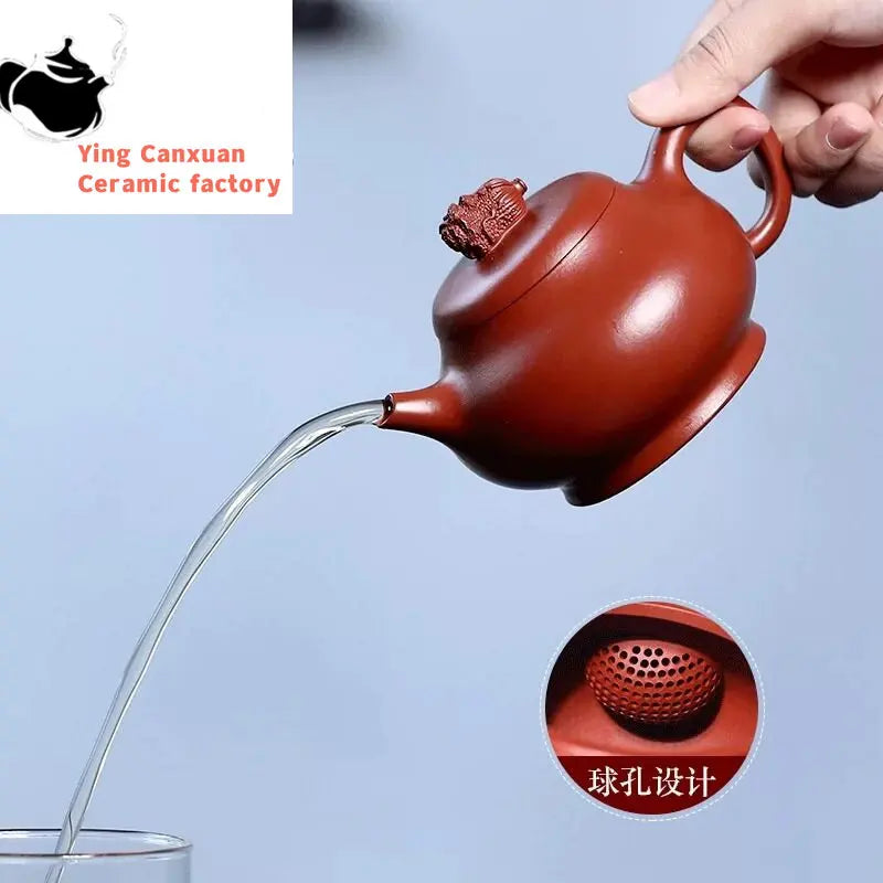 Chinese teapot Yixing Purple Clay Teapot Handmade Raw Ore Dahongpao Multi-cai Pot Kung Fu Tea Set Yixing teapot 240ml