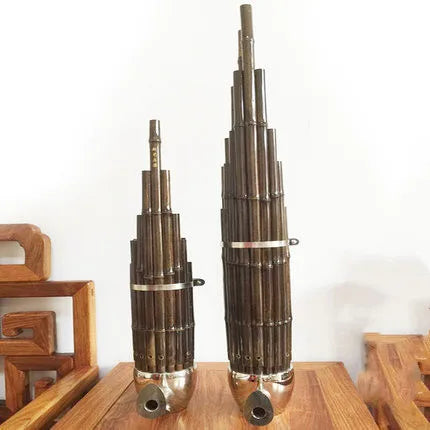 MMOOKA Chinese traditional Musical Instruments BAMBOO SHENG ancient reed pipe wind instrument sheng D tone 17 keys purple bamboo sheng