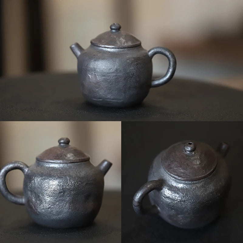 Chu. Kabu ExplorEs Objects Holds PurPle Clay Firewood To Make TeapoTs, Brew Tea Pots, And Sketch Pots. Handmade Bare Glazed
