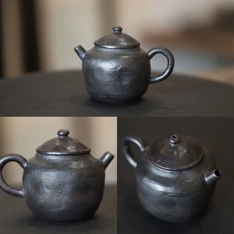 Chu. Kabu ExplorEs Objects Holds PurPle Clay Firewood To Make TeapoTs, Brew Tea Pots, And Sketch Pots. Handmade Bare Glazed