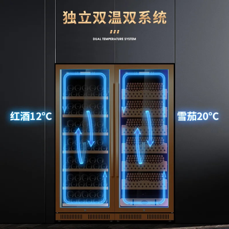 Cigar Humidor Constant Temperature and Humidity Stainless Steel Humidor Cigar Wine Cabinet Cigar Red Wine Independent CL-168CT1
