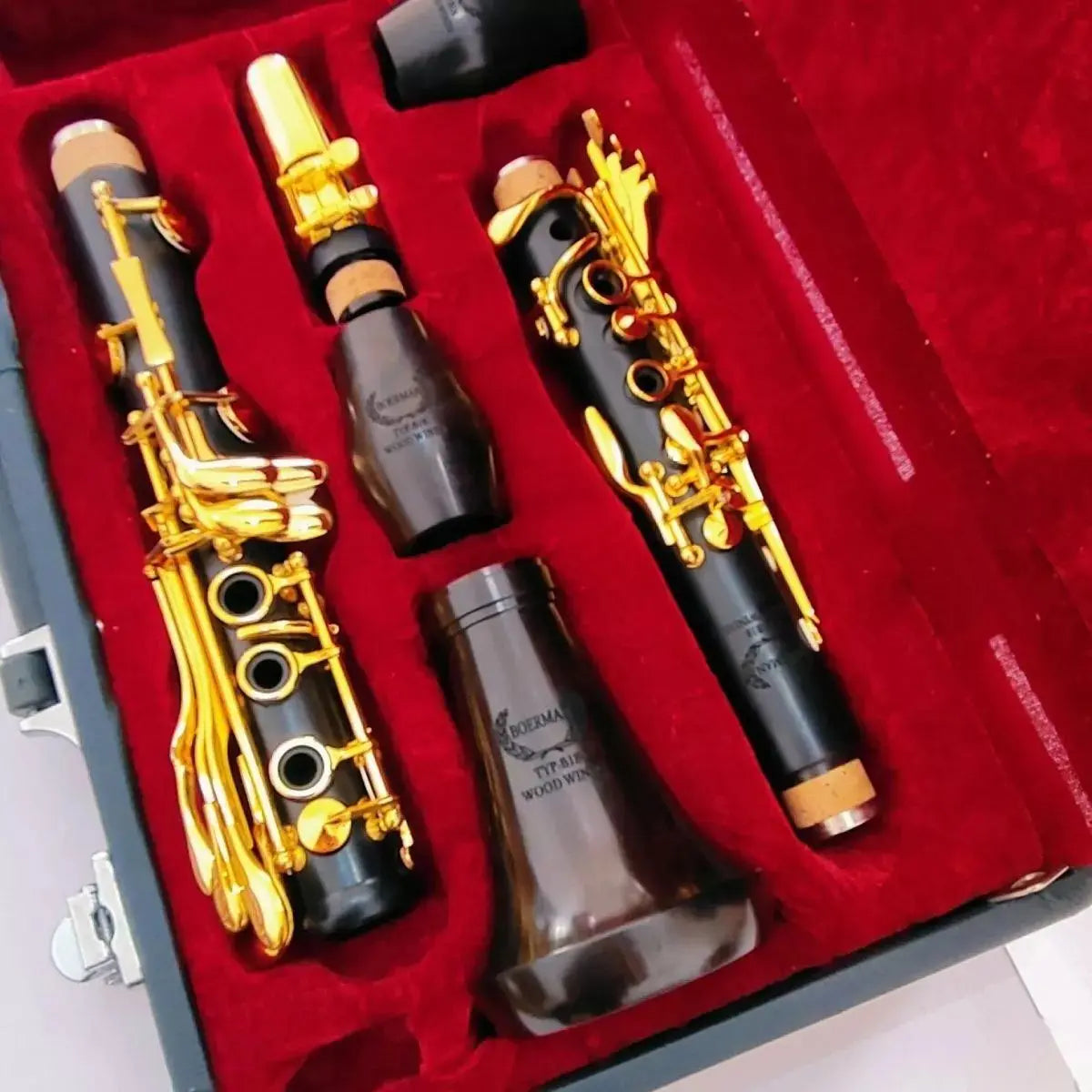 Clarinet Ebony Material 18 Keys B-flat Gold-plated Clarinet Instrument