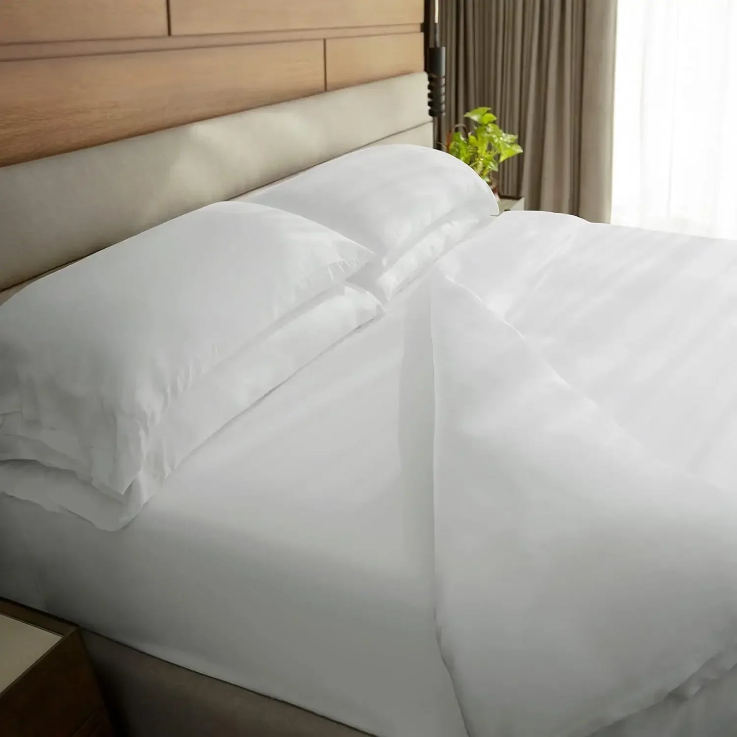 & Classic Bamboo Viscose 4 Piece Bed Sheet Set Cooling and Comfortable for Rest and Relaxation Flat and Fitted Sheet
