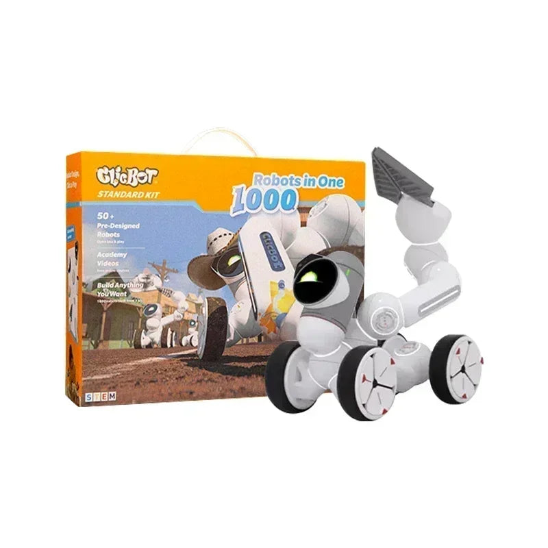 Clicbot Smart Robot Advanced Suit Intelligent AI Accompany Puzzle Toys Program Modular Splicing Desktop Electronic Pet Present