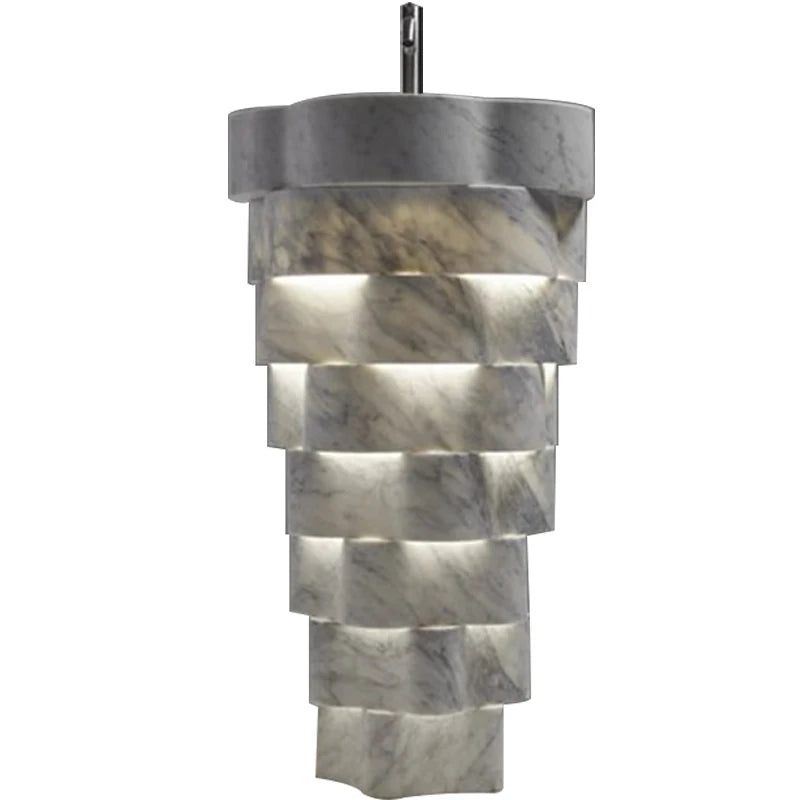 Column-integrated floor-standing carrara marble imperforate hotel art outdoor courtyard column washbasin