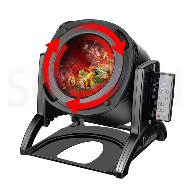 Commercial Drum Frying Machine Fried Rice Machine Cooking Pan Intelligent Frying Robot Multi-function Automatic Frying Machine