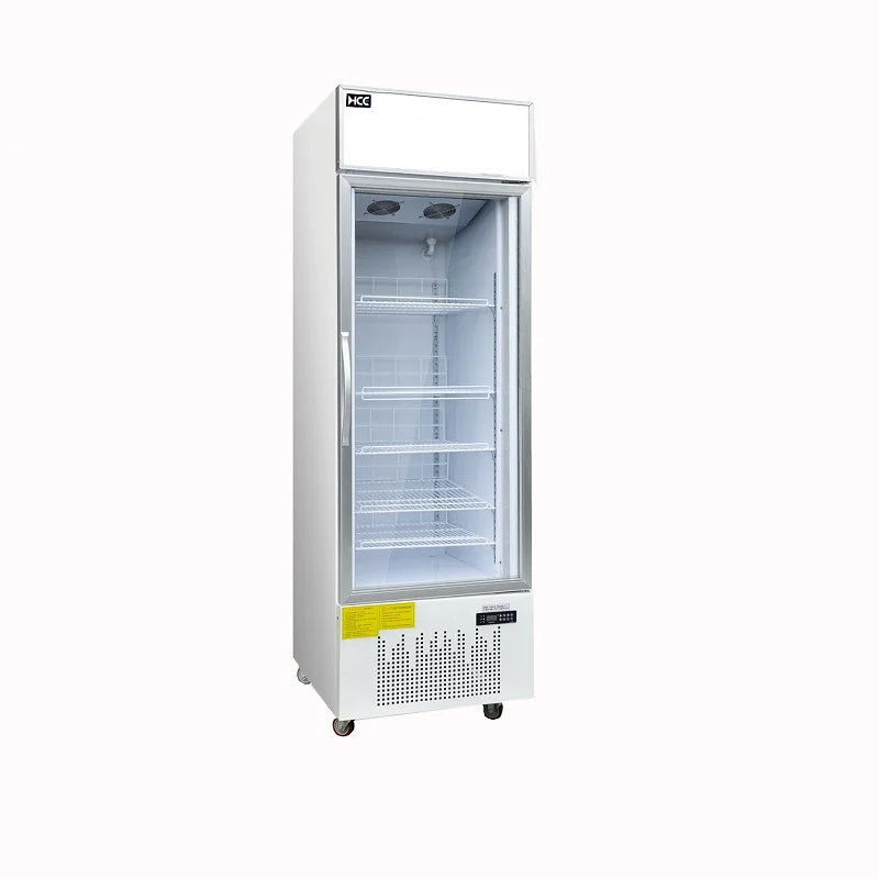 Commercial ice cream display vertical showcase freezer upright freezer with glass door
