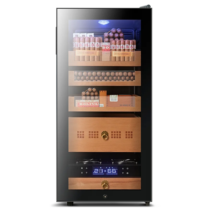 Compressor Cooling Cigar Humidor Cabinet Digital Household Small Cigar Cabinet For Apartment