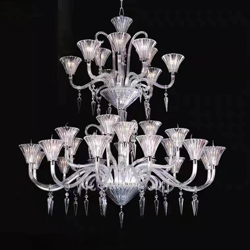 Contemporary Design Nordic Style Living Room Villa K9 Crystal Pendant Light Wedding Luxury Ceiling Decoration Led Chandelier