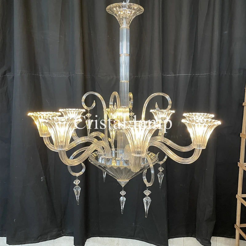 Contemporary Design Nordic Style Living Room Villa K9 Crystal Pendant Light Wedding Luxury Ceiling Decoration Led Chandelier