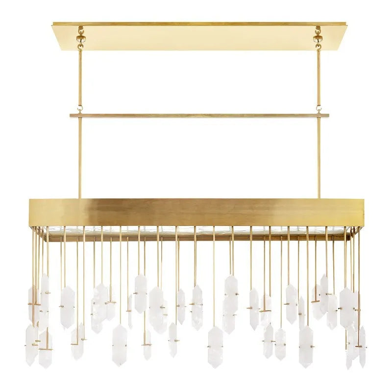 Copper marble chandelier personality creative model room studio restaurant villa duplex building chandelier