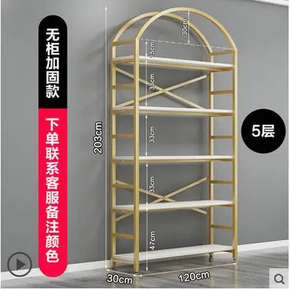 Cosmetics display cabinet beauty salon shelf multi-layer display rack manicure shop display cabinet