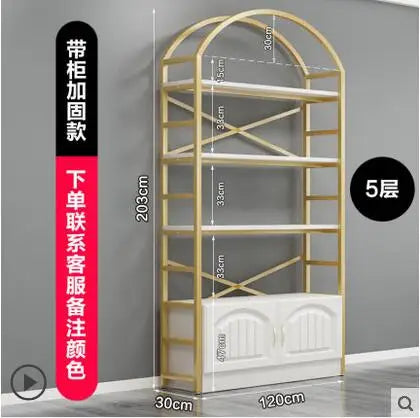 Cosmetics display cabinet beauty salon shelf multi-layer display rack manicure shop display cabinet