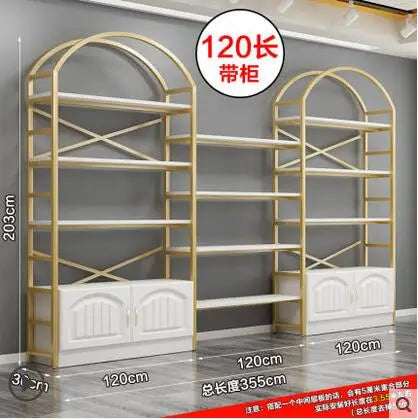 Cosmetics display cabinet beauty salon shelf multi-layer display rack manicure shop display cabinet
