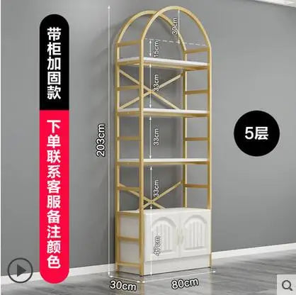 Cosmetics display cabinet beauty salon shelf multi-layer display rack manicure shop display cabinet