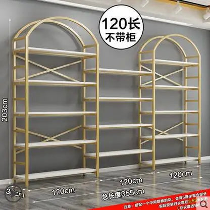 Cosmetics display cabinet beauty salon shelf multi-layer display rack manicure shop display cabinet
