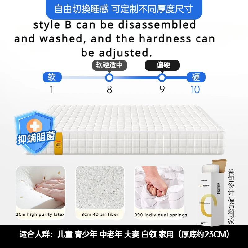 Cozy Comfortable Mattresses Roll Folding Firm King Floor Memory Foam Mattress High Quality Colchao De Casal Bedroom Furniture