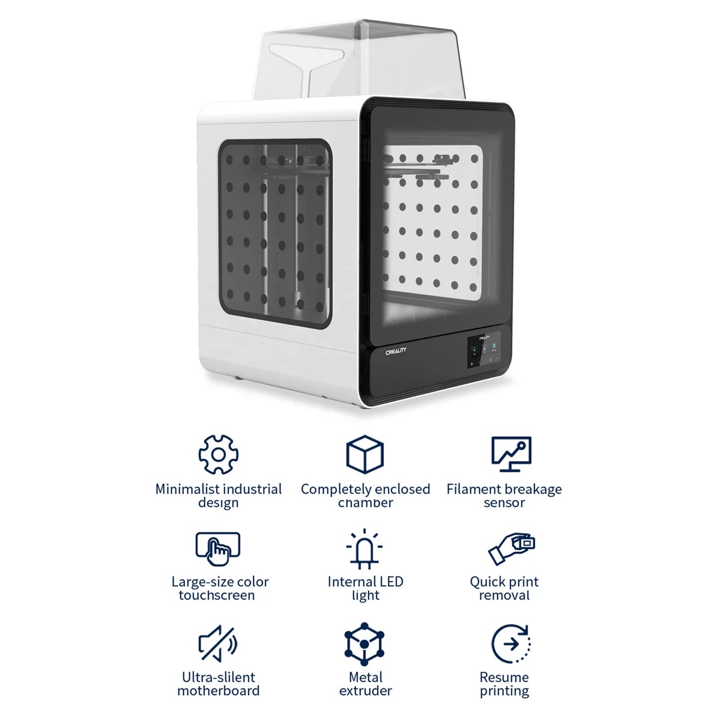 Creality CR-200B Large Size Color Touch Screen industrial grade 3d printer machine 200*200*200mm