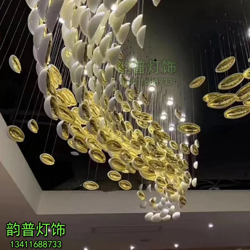 * Creative art glass chandelier personality chandelier sales department villa duplex restaurant chandelier