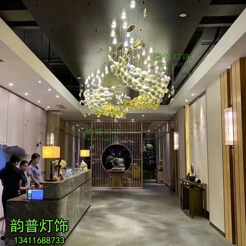* Creative art glass chandelier personality chandelier sales department villa duplex restaurant chandelier