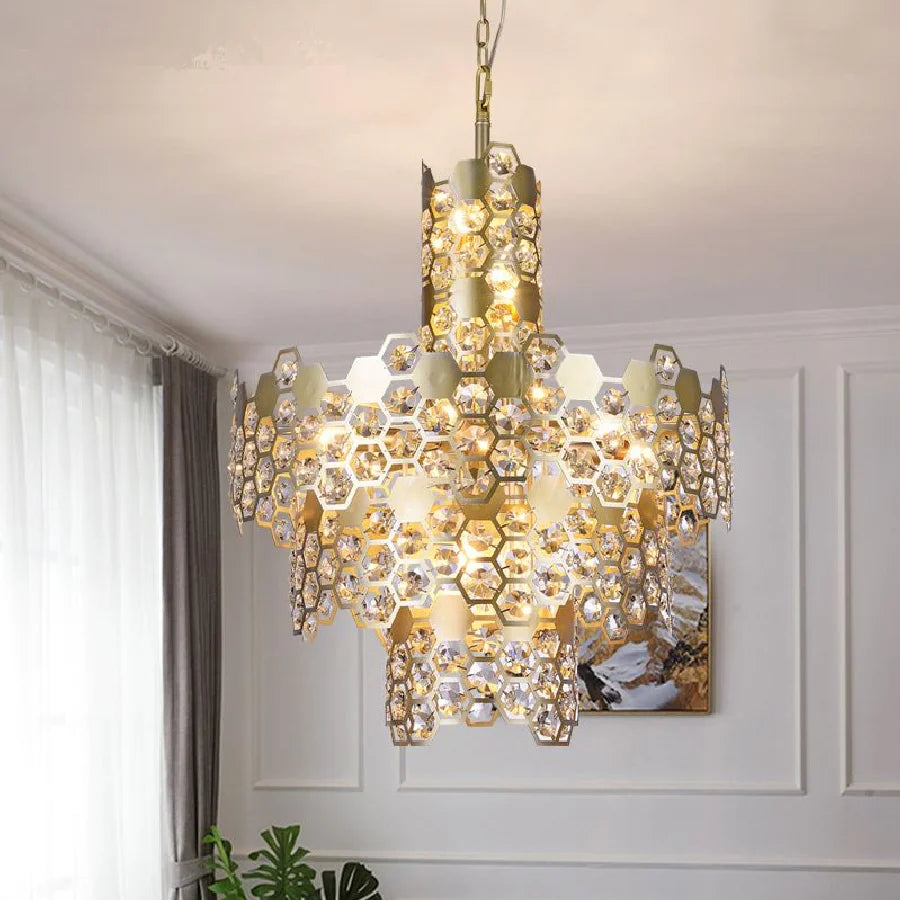 Crystal chandelier Italy Milan style new lamp 220v duplex villa hotel clubhouse cafe 51-60w chandelier
