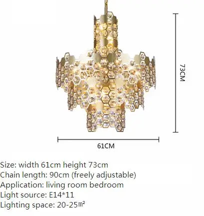 Crystal chandelier Italy Milan style new lamp 220v duplex villa hotel clubhouse cafe 51-60w chandelier