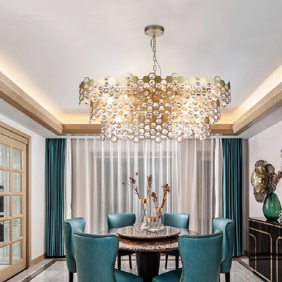 Crystal chandelier Italy Milan style new lamp 220v duplex villa hotel clubhouse cafe 51-60w chandelier