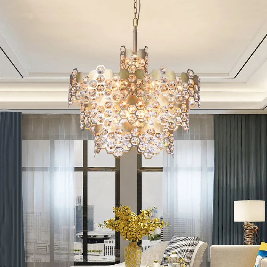 Crystal chandelier Italy Milan style new lamp 220v duplex villa hotel clubhouse cafe 51-60w chandelier