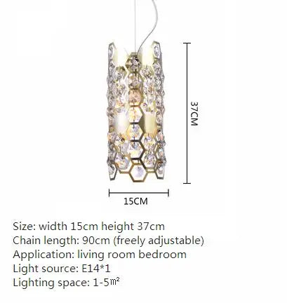 Crystal chandelier Italy Milan style new lamp 220v duplex villa hotel clubhouse cafe 51-60w chandelier